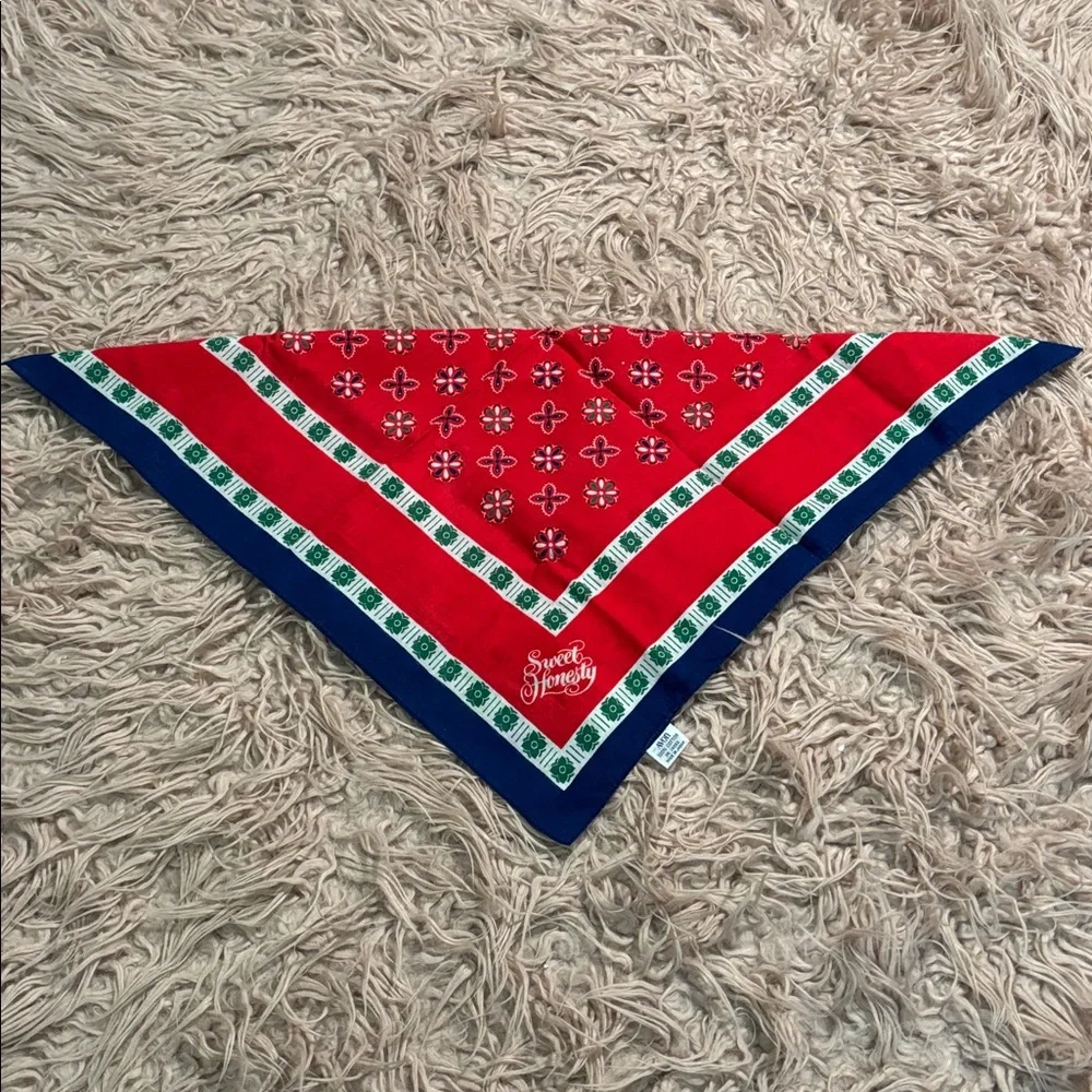 Vintage Avon Sweet Honesty Boho Print Bandanna